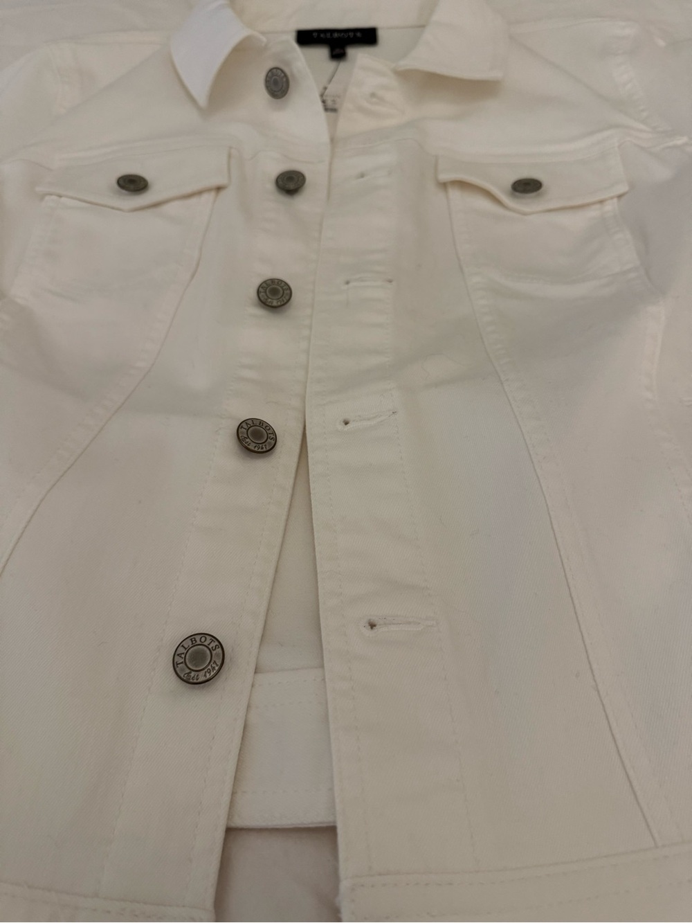 Talbots White Denim Button-Up Jacket - Picture 8 of 13